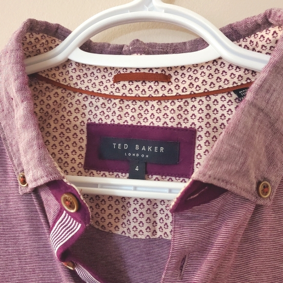 Ted Baker - Men's purple Trynor polo shirt - Ted size 5 (US S) - Picture 4 of 6